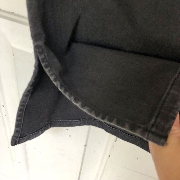 INC Denim Jeans Women's High Rise Flare Black Wash Rhinestones Studded at front - Picture 16 of 16